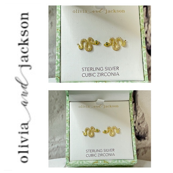 🐘🐘💓 Olivia and Jackson Snake Earrings - Picture 1 of 4